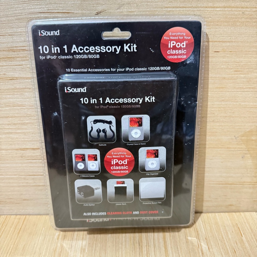 iSound 10 In 1 Accessory Kit For Ipod Classic 120GB/80GB Brand New Sealed Read!